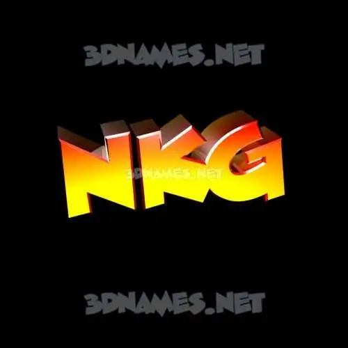nkg in Black Background style - 3D name wallpaper