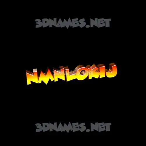 nmnlokij in Black Background style - 3D name wallpaper