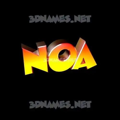 noa in Black Background style - 3D name wallpaper