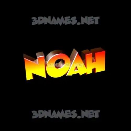noah in Black Background style - 3D name wallpaper