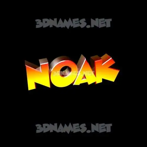 noak in Black Background style - 3D name wallpaper