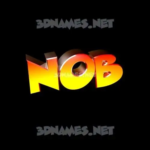 nob in Black Background style - 3D name wallpaper