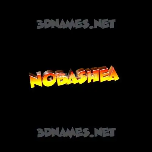 nobashea in Black Background style - 3D name wallpaper