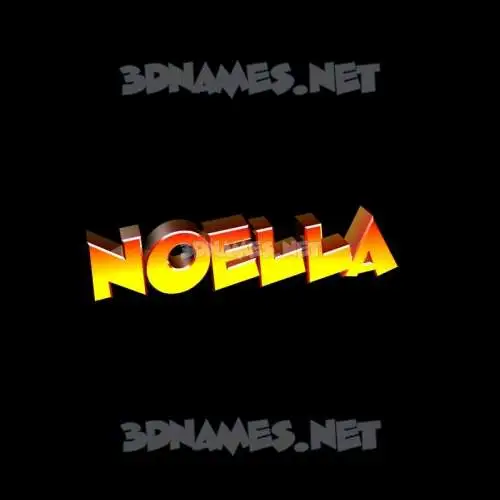 noella in Black Background style - 3D name wallpaper