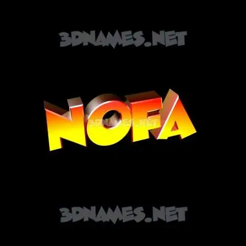 nofa in Black Background style - 3D name wallpaper