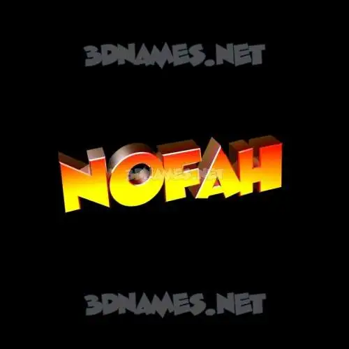 nofah in Black Background style - 3D name wallpaper nofah in Black Background style - 3D name wallpaper