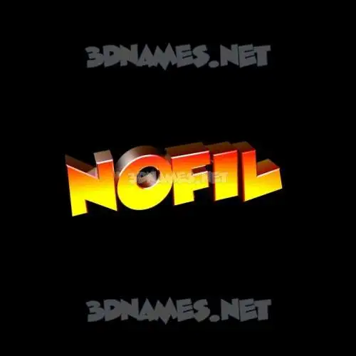 nofil in Black Background style - 3D name wallpaper nofil in Black Background style - 3D name wallpaper