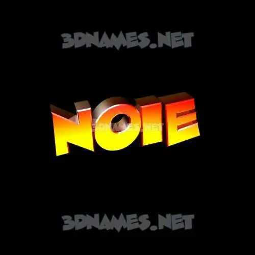 noie in Black Background style - 3D name wallpaper