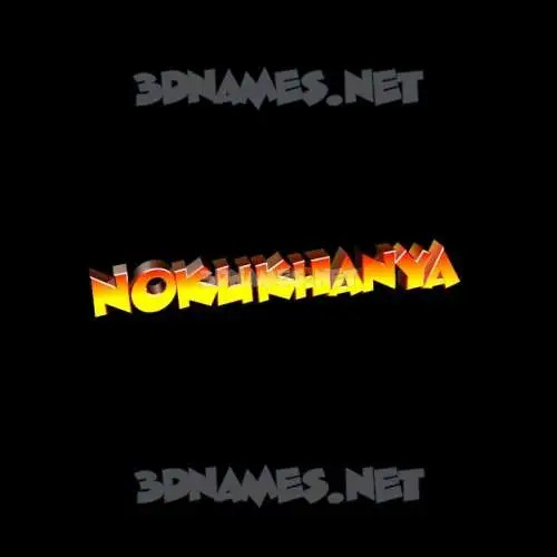 nokukhanya in Black Background style - 3D name wallpaper