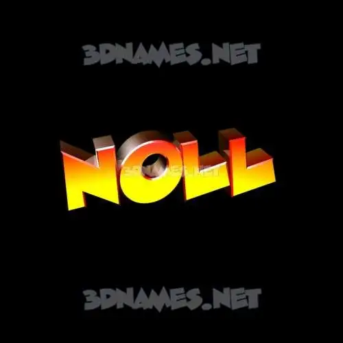 noll in Black Background style - 3D name wallpaper