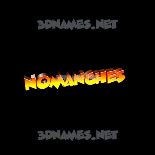 nomanches in Black Background style - 3D name wallpaper