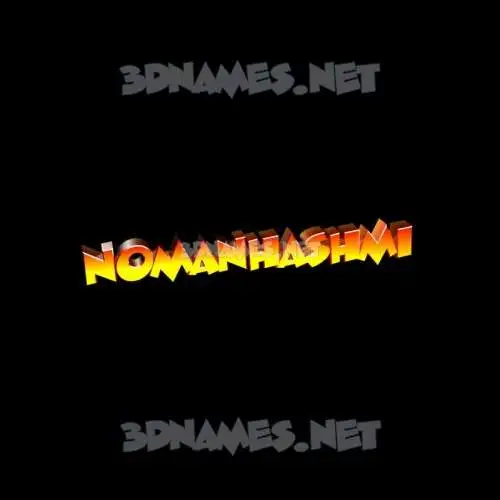 nomanhashmi in Black Background style - 3D name wallpaper