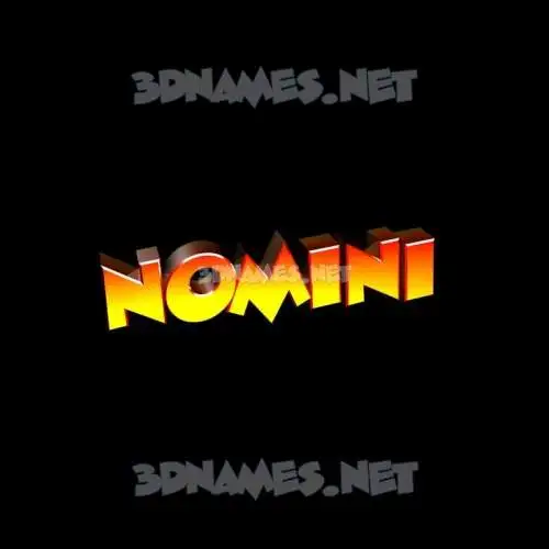 nomini in Black Background style - 3D name wallpaper