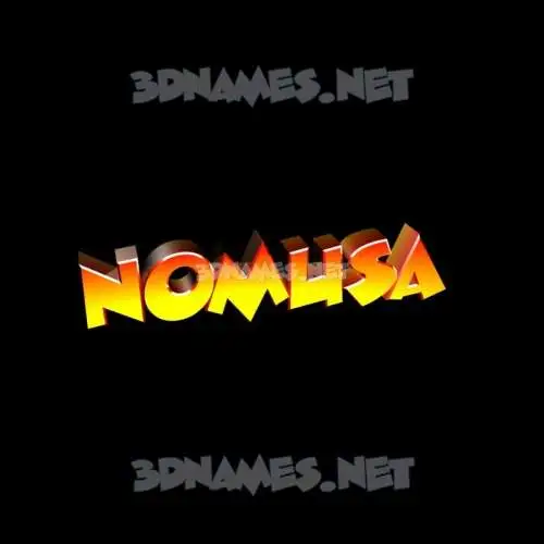nomusa in Black Background style - 3D name wallpaper