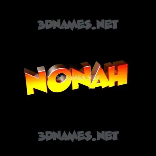 nonah in Black Background style - 3D name wallpaper