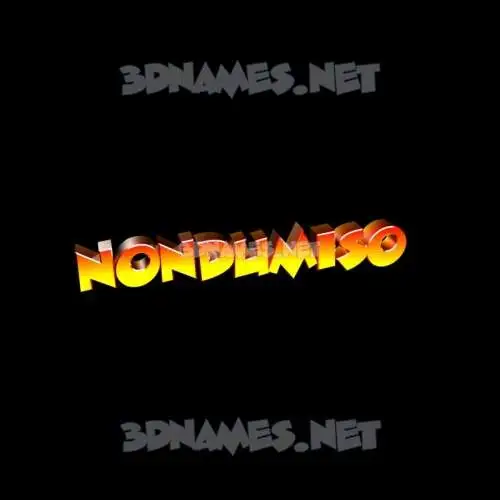 nondumiso in Black Background style - 3D name wallpaper