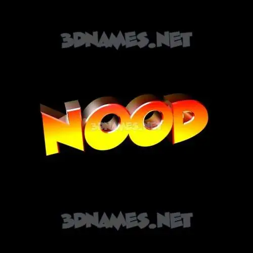 nood in Black Background style - 3D name wallpaper