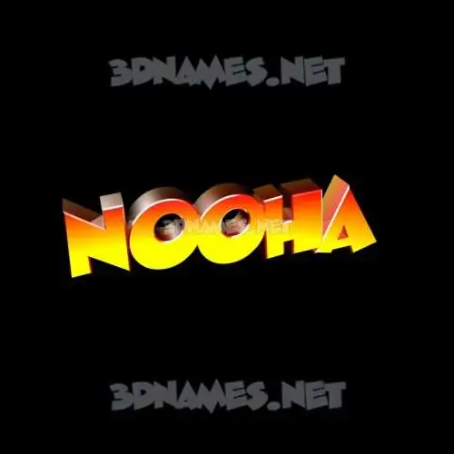 nooha in Black Background style - 3D name wallpaper