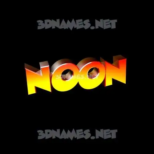 noon in Black Background style - 3D name wallpaper noon in Black Background style - 3D name wallpaper