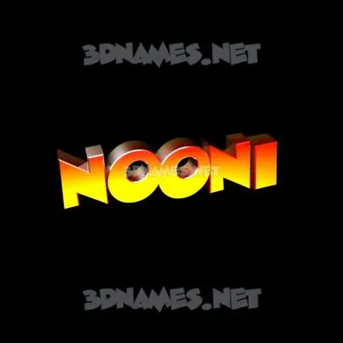 nooni in Black Background style - 3D name wallpaper