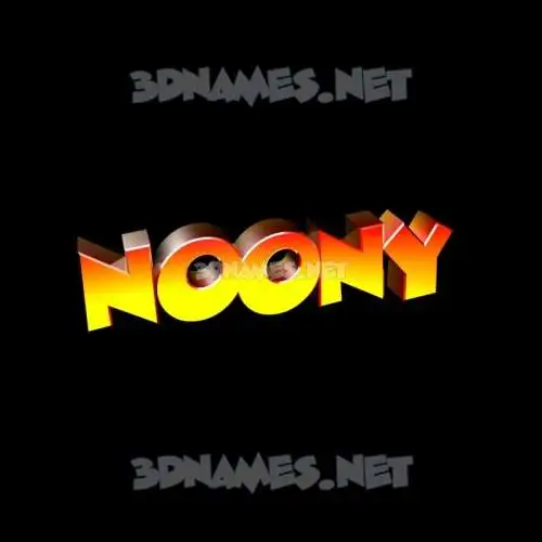 noony in Black Background style - 3D name wallpaper