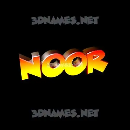 noor in Black Background style - 3D name wallpaper