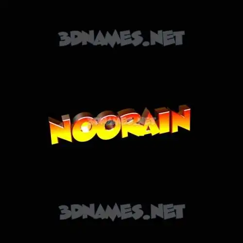 noorain in Black Background style - 3D name wallpaper