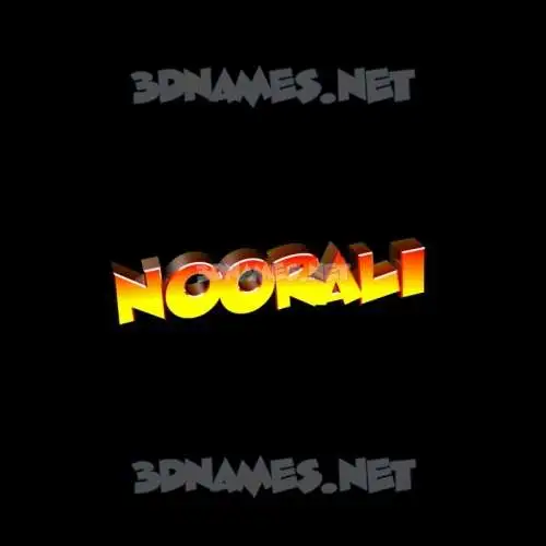 noorali in Black Background style - 3D name wallpaper