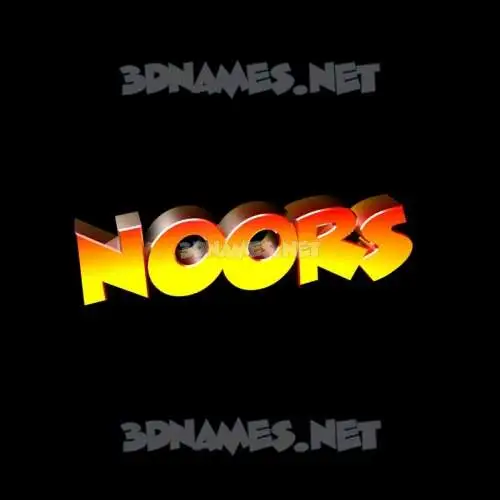 noors in Black Background style - 3D name wallpaper