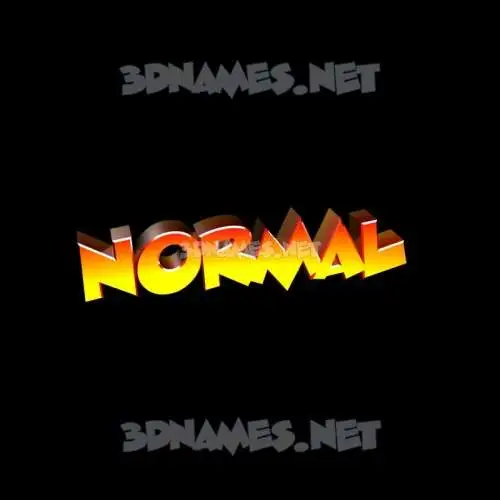 normal in Black Background style - 3D name wallpaper