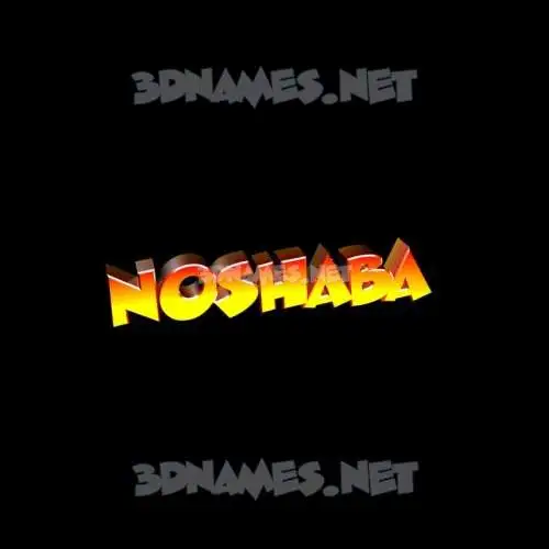 noshaba in Black Background style - 3D name wallpaper