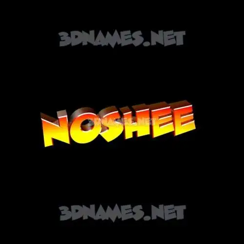 noshee in Black Background style - 3D name wallpaper