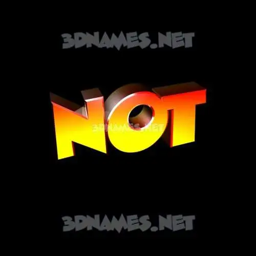 not in Black Background style - 3D name wallpaper