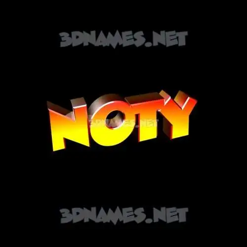 noty in Black Background style - 3D name wallpaper