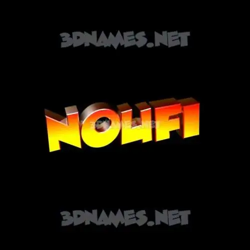 noufi in Black Background style - 3D name wallpaper