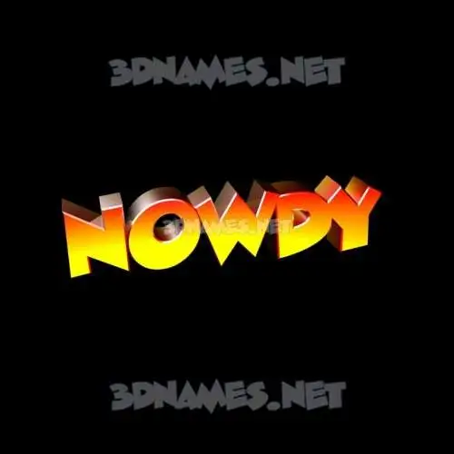 nowdy in Black Background style - 3D name wallpaper