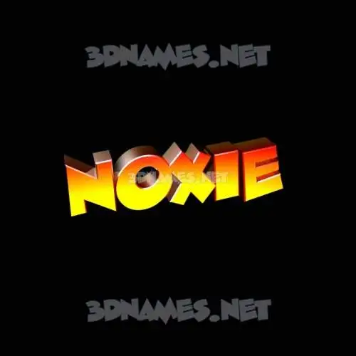 noxie in Black Background style - 3D name wallpaper
