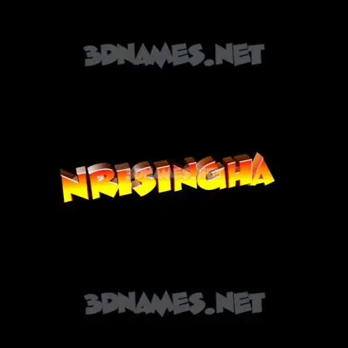 nrisingha in Black Background style - 3D name wallpaper