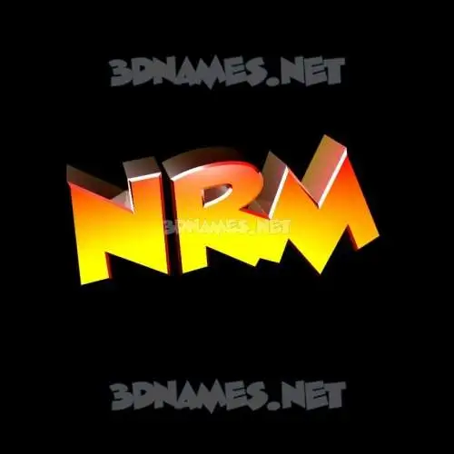 nrm in Black Background style - 3D name wallpaper