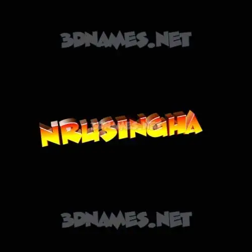 nrusingha in Black Background style - 3D name wallpaper