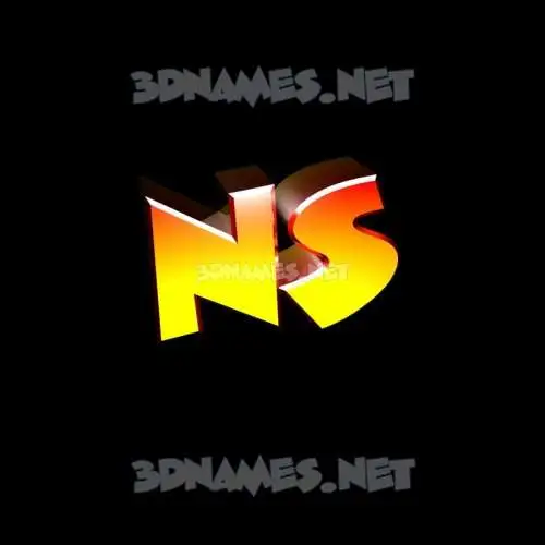 ns in Black Background style - 3D name wallpaper
