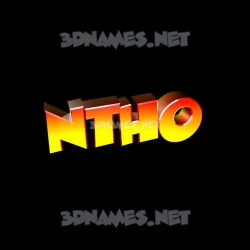 ntho in Black Background style - 3D name wallpaper