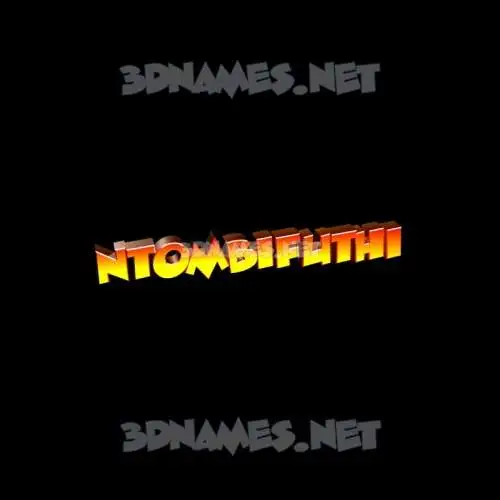 ntombifuthi in Black Background style - 3D name wallpaper