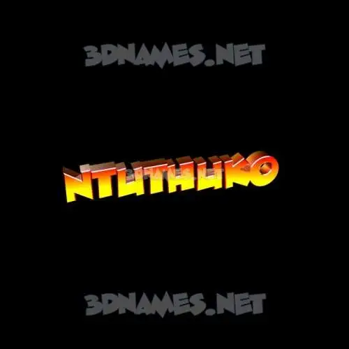 ntuthuko in Black Background style - 3D name wallpaper