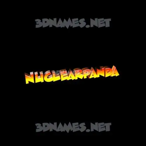 nuclearpanda in Black Background style - 3D name wallpaper