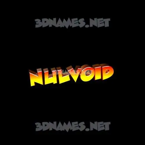 nulvoid in Black Background style - 3D name wallpaper nulvoid in Black Background style - 3D name wallpaper