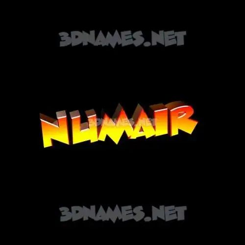 numair in Black Background style - 3D name wallpaper