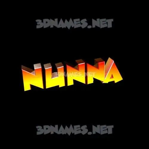 nunna in Black Background style - 3D name wallpaper