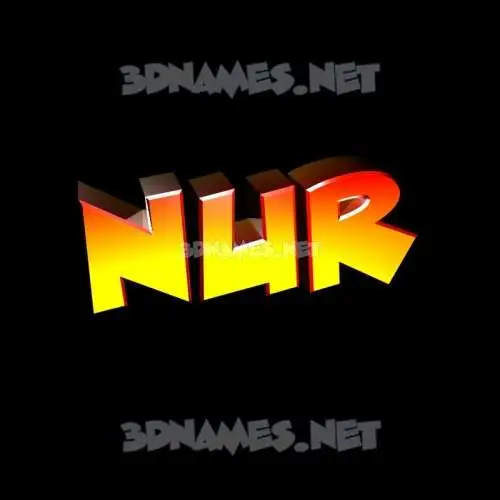 nur in Black Background style - 3D name wallpaper