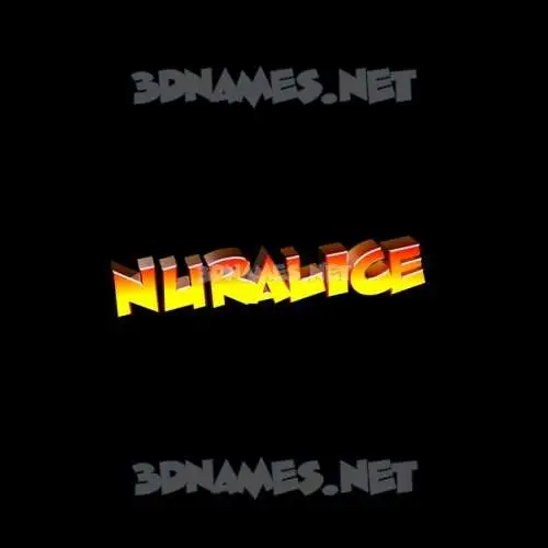 nuralice in Black Background style - 3D name wallpaper